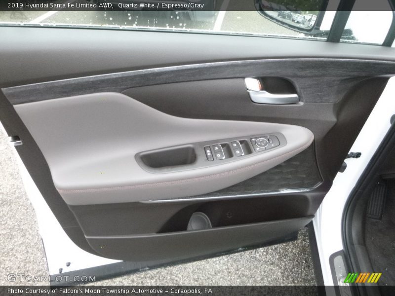 Quartz White / Espresso/Gray 2019 Hyundai Santa Fe Limited AWD
