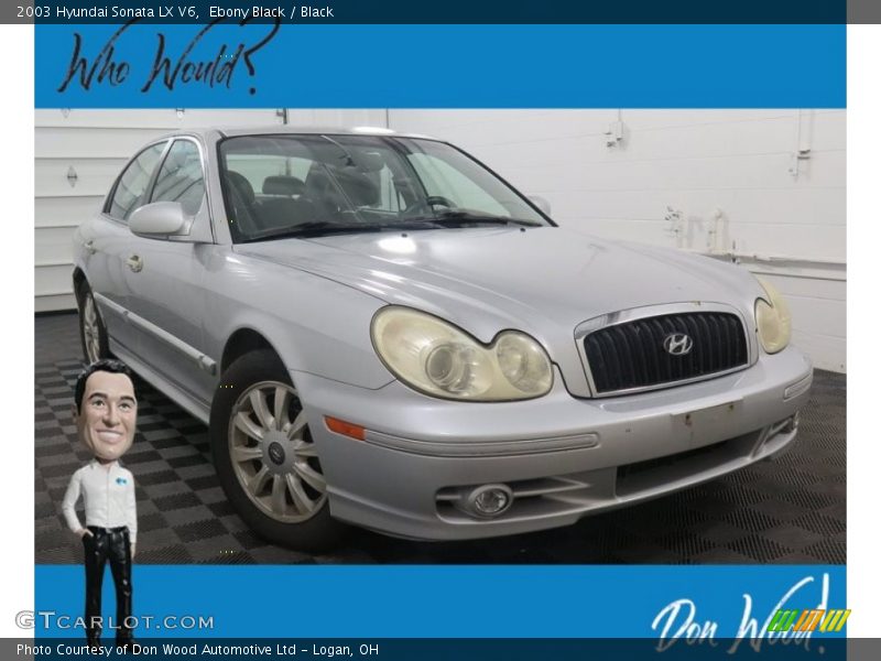 Ebony Black / Black 2003 Hyundai Sonata LX V6