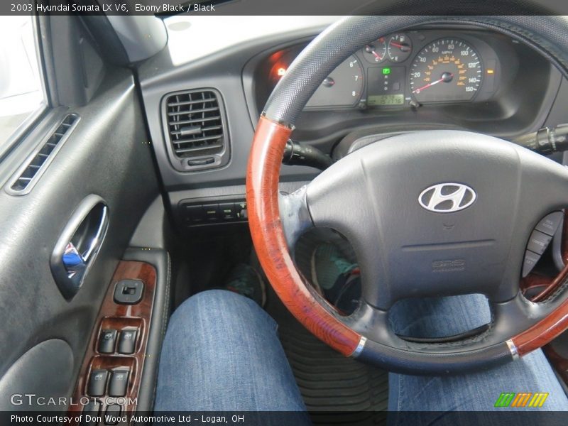 Ebony Black / Black 2003 Hyundai Sonata LX V6