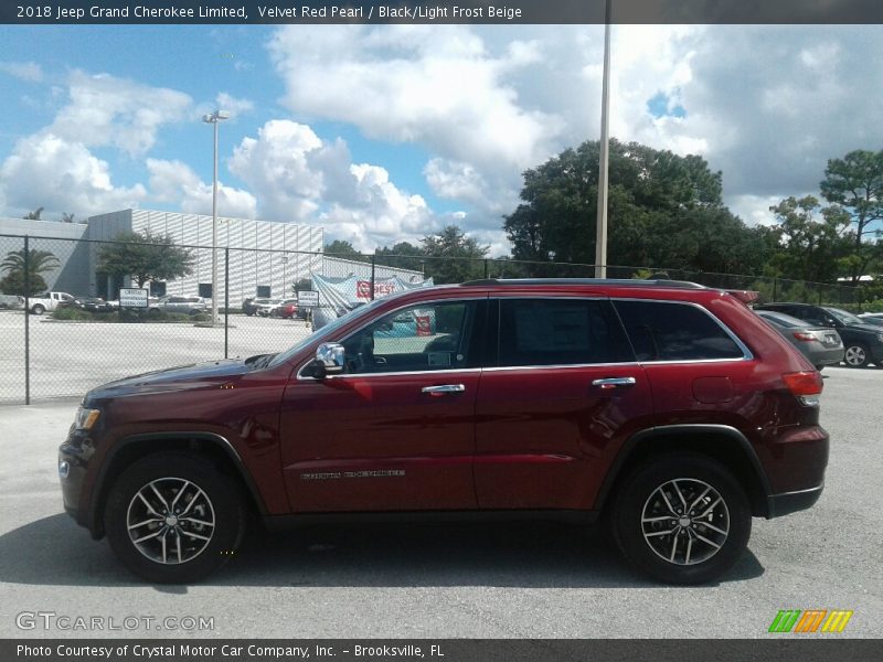 Velvet Red Pearl / Black/Light Frost Beige 2018 Jeep Grand Cherokee Limited