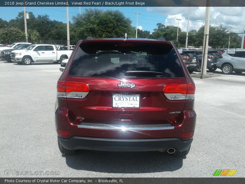 Velvet Red Pearl / Black/Light Frost Beige 2018 Jeep Grand Cherokee Limited