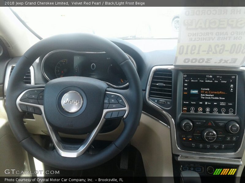 Velvet Red Pearl / Black/Light Frost Beige 2018 Jeep Grand Cherokee Limited