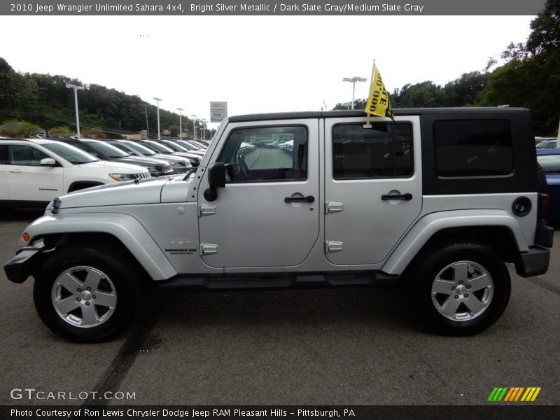 Bright Silver Metallic / Dark Slate Gray/Medium Slate Gray 2010 Jeep Wrangler Unlimited Sahara 4x4