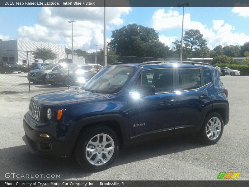 Jetset Blue / Black 2018 Jeep Renegade Latitude