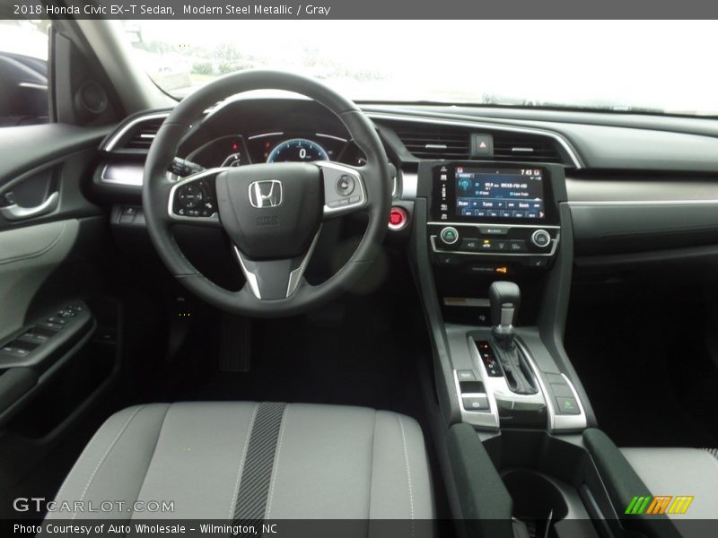 Modern Steel Metallic / Gray 2018 Honda Civic EX-T Sedan