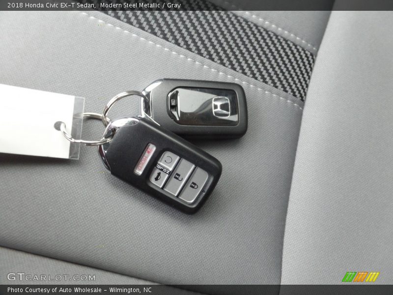 Modern Steel Metallic / Gray 2018 Honda Civic EX-T Sedan