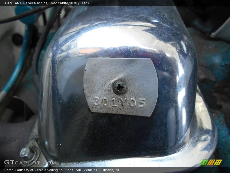 Info Tag of 1970 Rebel Machine