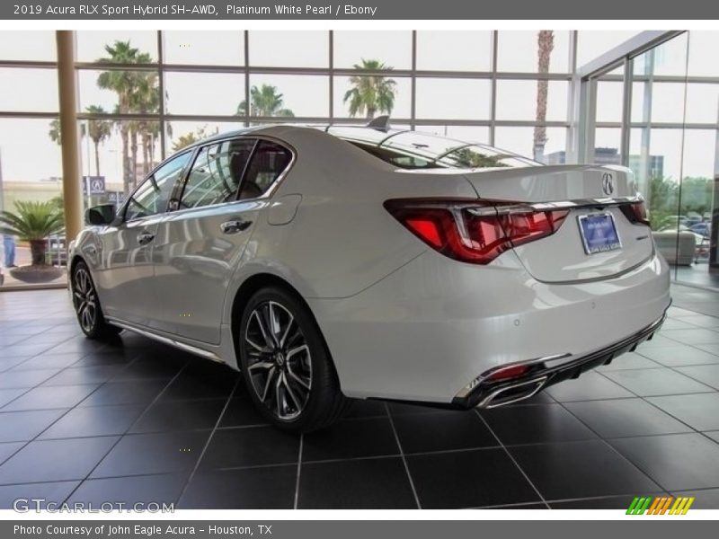 Platinum White Pearl / Ebony 2019 Acura RLX Sport Hybrid SH-AWD