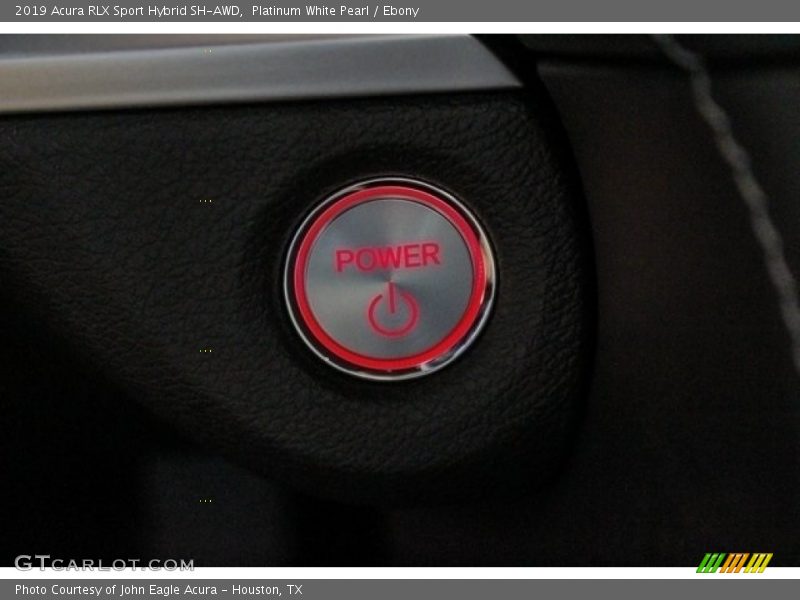 Platinum White Pearl / Ebony 2019 Acura RLX Sport Hybrid SH-AWD