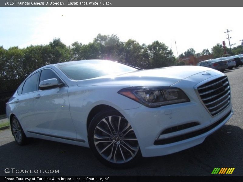 Casablanca White / Black 2015 Hyundai Genesis 3.8 Sedan
