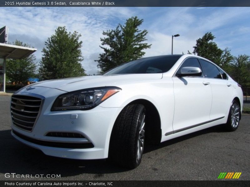 Casablanca White / Black 2015 Hyundai Genesis 3.8 Sedan