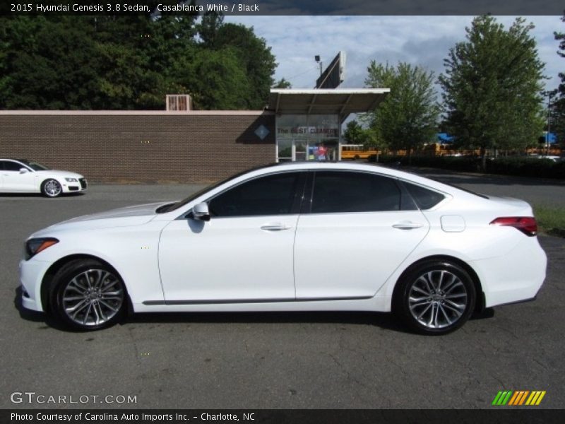 Casablanca White / Black 2015 Hyundai Genesis 3.8 Sedan