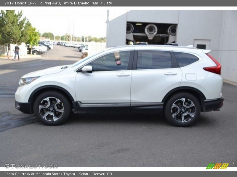 White Diamond Pearl / Black 2017 Honda CR-V Touring AWD