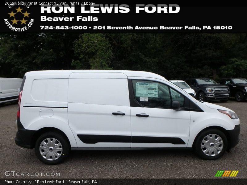 White / Ebony 2019 Ford Transit Connect XL Van