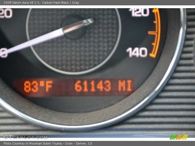 Carbon Flash Black / Gray 2008 Saturn Aura XE 3.5
