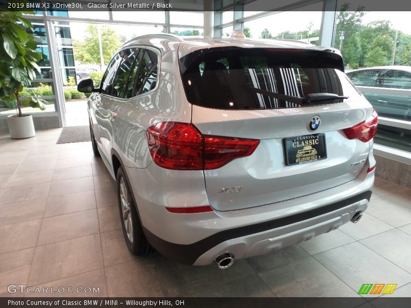 Glacier Silver Metallic / Black 2019 BMW X3 xDrive30i