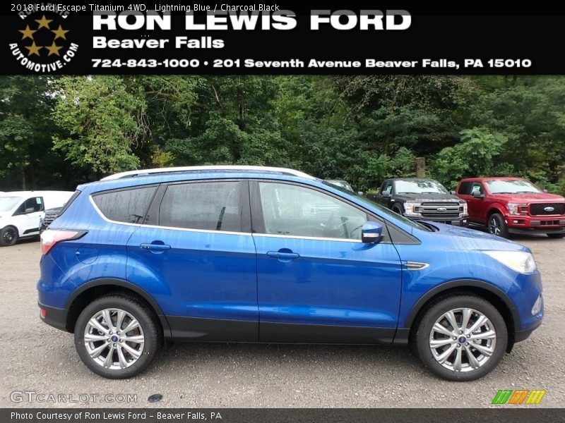 Lightning Blue / Charcoal Black 2018 Ford Escape Titanium 4WD