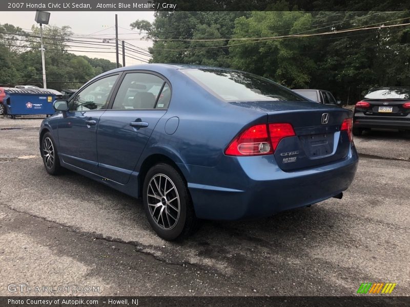 Atomic Blue Metallic / Gray 2007 Honda Civic LX Sedan