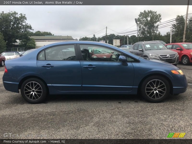 Atomic Blue Metallic / Gray 2007 Honda Civic LX Sedan