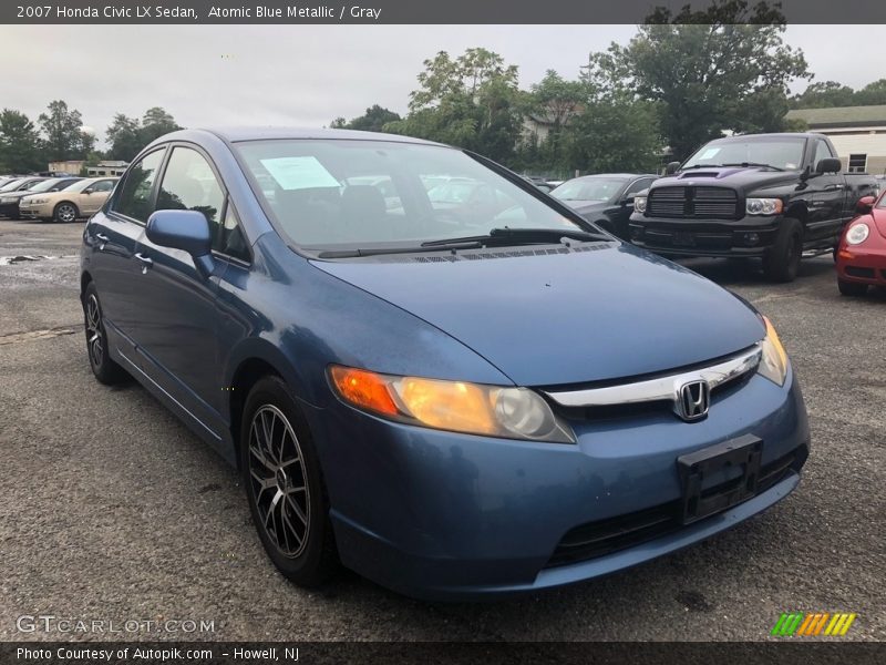 Atomic Blue Metallic / Gray 2007 Honda Civic LX Sedan