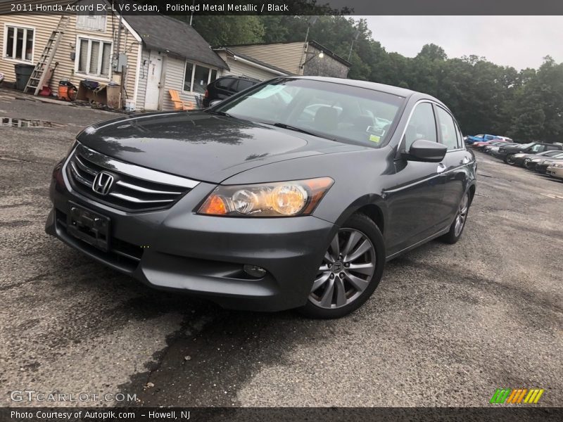 Polished Metal Metallic / Black 2011 Honda Accord EX-L V6 Sedan