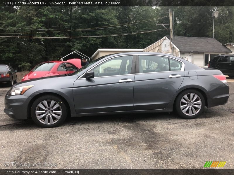 Polished Metal Metallic / Black 2011 Honda Accord EX-L V6 Sedan