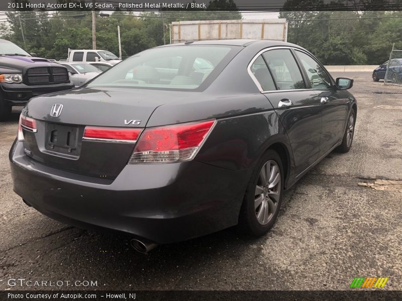Polished Metal Metallic / Black 2011 Honda Accord EX-L V6 Sedan