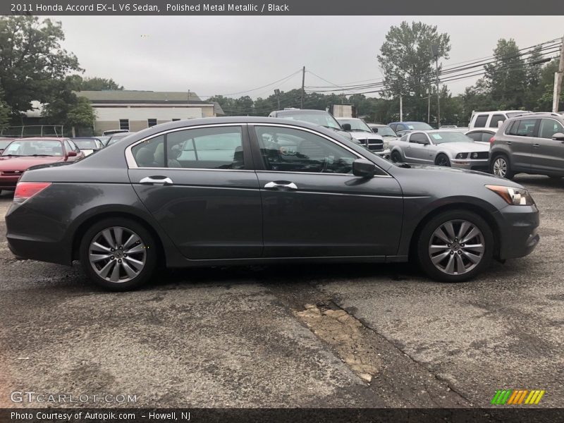 Polished Metal Metallic / Black 2011 Honda Accord EX-L V6 Sedan