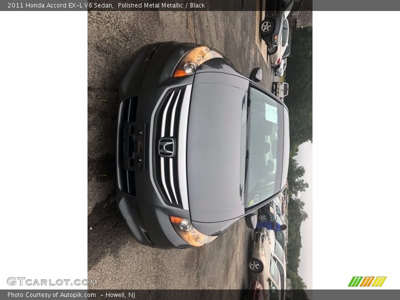 Polished Metal Metallic / Black 2011 Honda Accord EX-L V6 Sedan