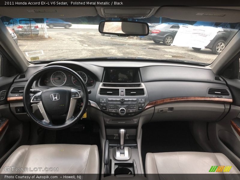 Polished Metal Metallic / Black 2011 Honda Accord EX-L V6 Sedan