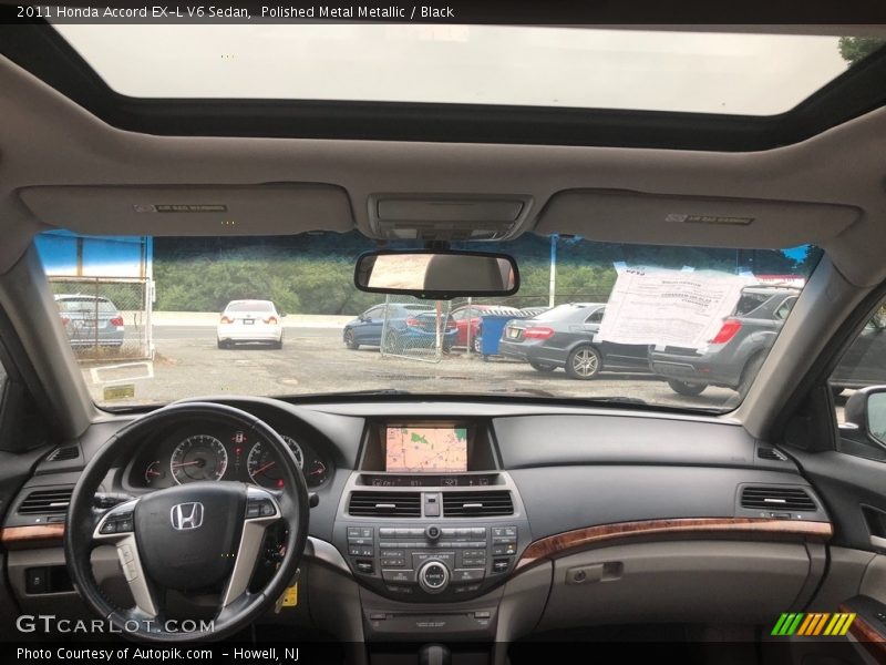 Polished Metal Metallic / Black 2011 Honda Accord EX-L V6 Sedan