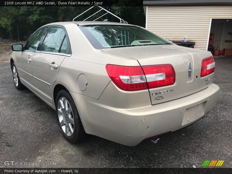 Dune Pearl Metallic / Sand 2008 Lincoln MKZ AWD Sedan