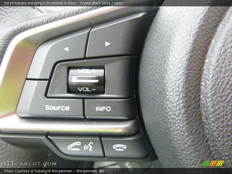 Crystal Black Silica / Ivory 2019 Subaru Impreza 2.0i Limited 4-Door