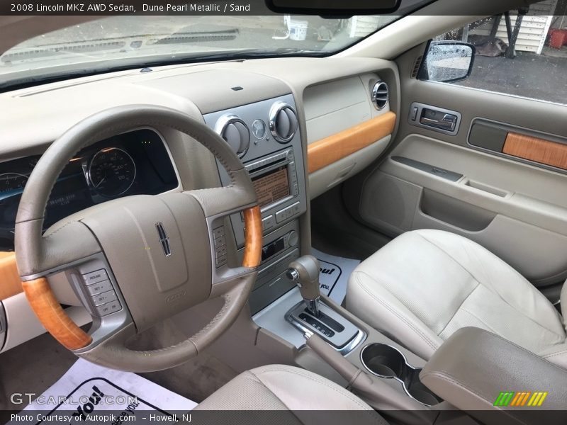 Dune Pearl Metallic / Sand 2008 Lincoln MKZ AWD Sedan