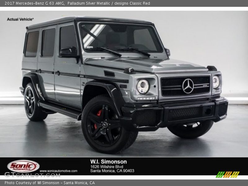 Palladium Silver Metallic / designo Classic Red 2017 Mercedes-Benz G 63 AMG