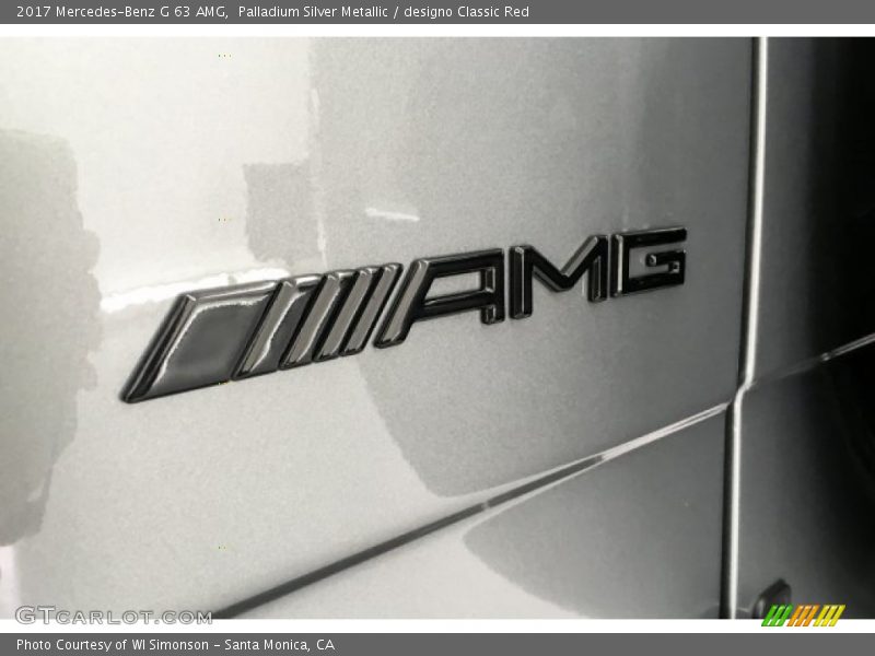Palladium Silver Metallic / designo Classic Red 2017 Mercedes-Benz G 63 AMG