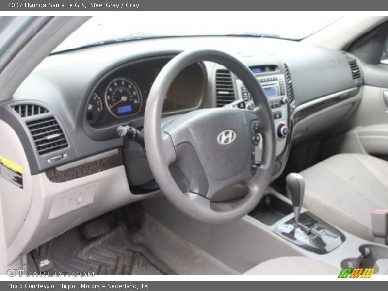Steel Gray / Gray 2007 Hyundai Santa Fe GLS