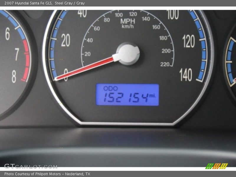 Steel Gray / Gray 2007 Hyundai Santa Fe GLS