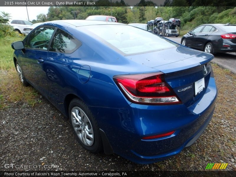 Dyno Blue Pearl / Black 2015 Honda Civic LX Coupe