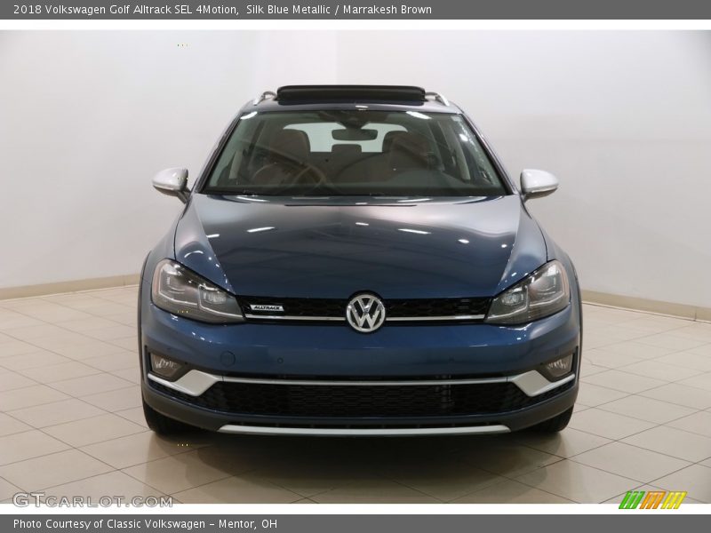 Silk Blue Metallic / Marrakesh Brown 2018 Volkswagen Golf Alltrack SEL 4Motion