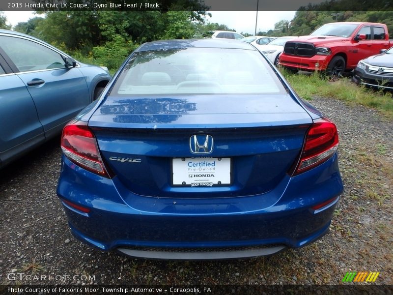 Dyno Blue Pearl / Black 2015 Honda Civic LX Coupe