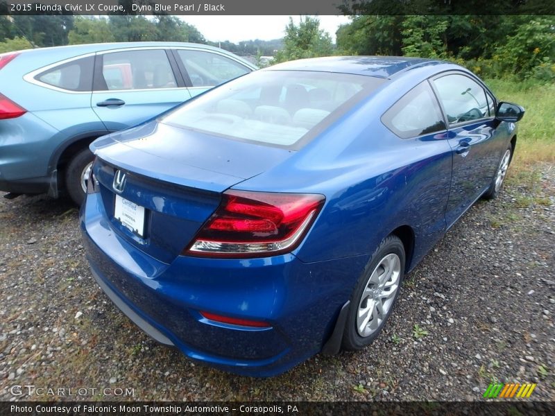 Dyno Blue Pearl / Black 2015 Honda Civic LX Coupe