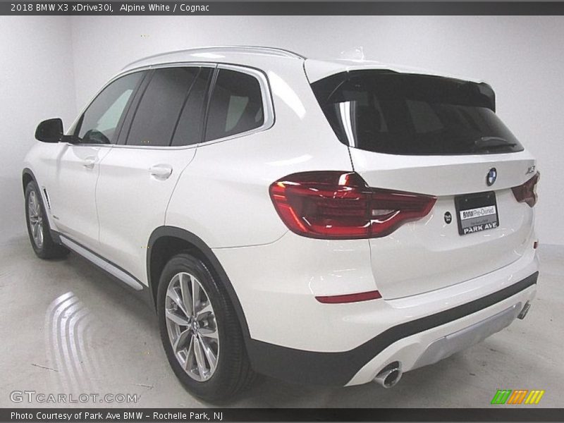 Alpine White / Cognac 2018 BMW X3 xDrive30i