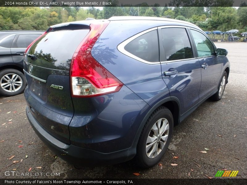 Twilight Blue Metallic / Black 2014 Honda CR-V EX-L AWD