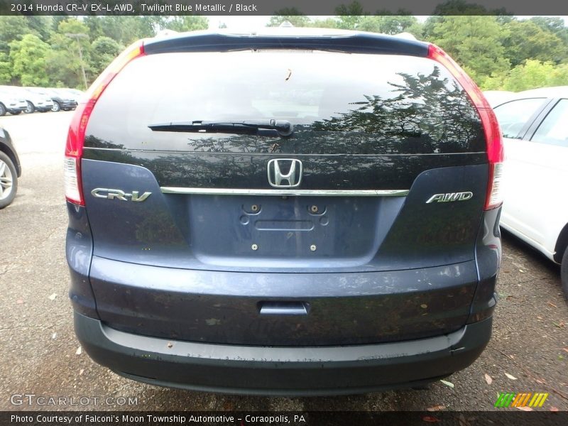 Twilight Blue Metallic / Black 2014 Honda CR-V EX-L AWD