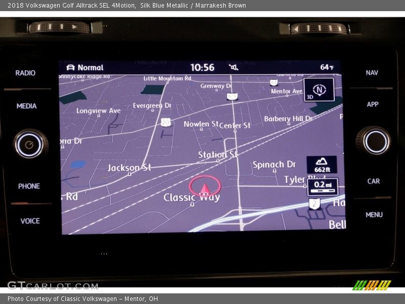 Navigation of 2018 Golf Alltrack SEL 4Motion