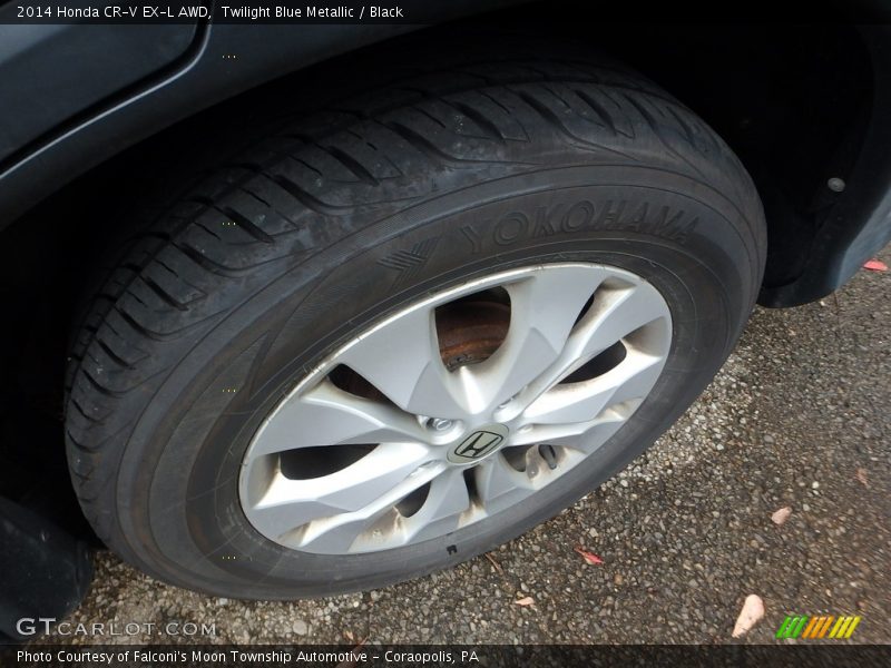 Twilight Blue Metallic / Black 2014 Honda CR-V EX-L AWD
