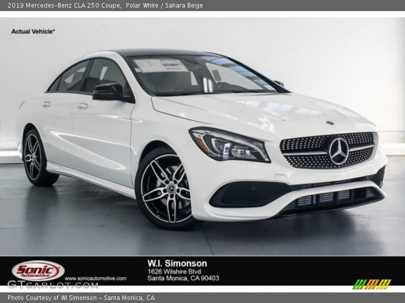 Polar White / Sahara Beige 2019 Mercedes-Benz CLA 250 Coupe