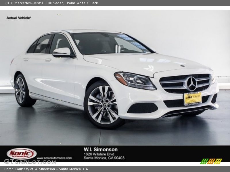 Polar White / Black 2018 Mercedes-Benz C 300 Sedan