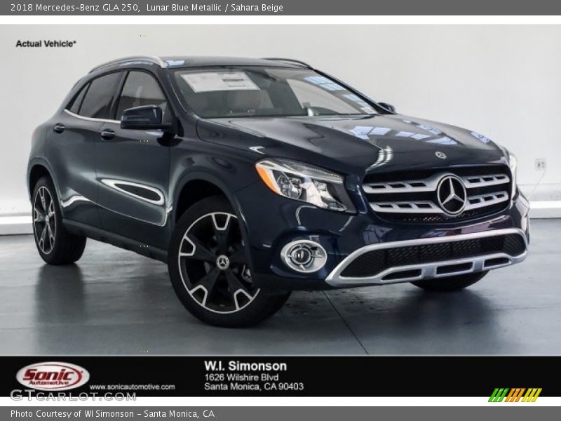 Lunar Blue Metallic / Sahara Beige 2018 Mercedes-Benz GLA 250